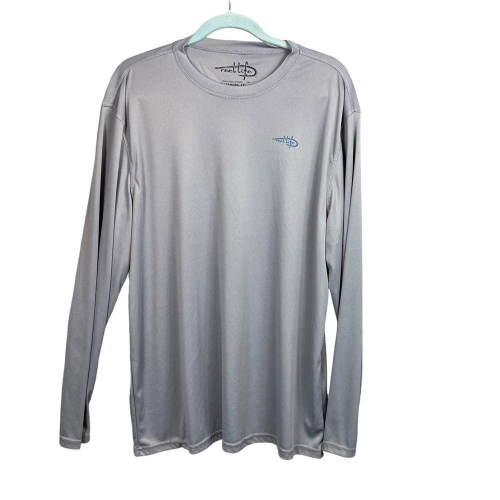 Reel Life Gear Long Sleeve Shirt Mens XXL Gray Fishing Breathable Casual